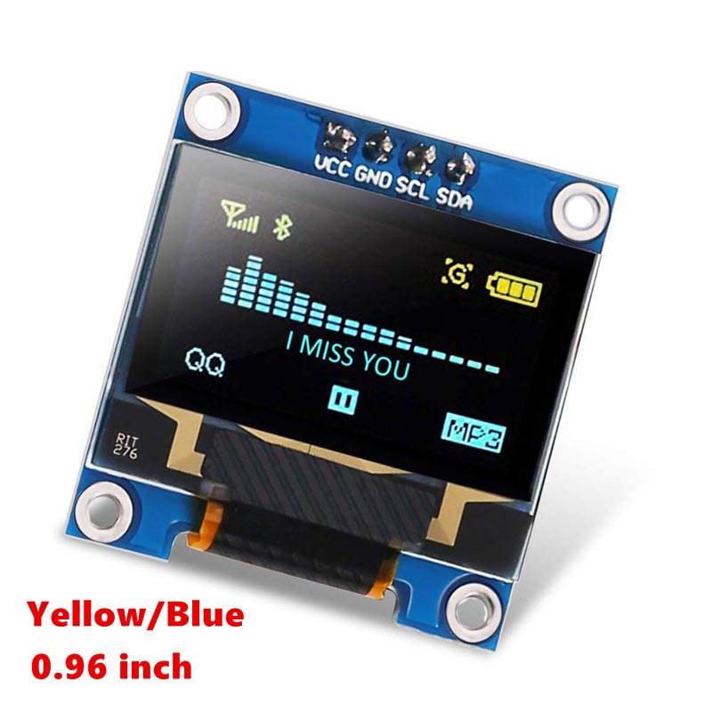 0.96" I2C IIC Serial 128X64 White OLED LCD LED Display Module for Arduino 